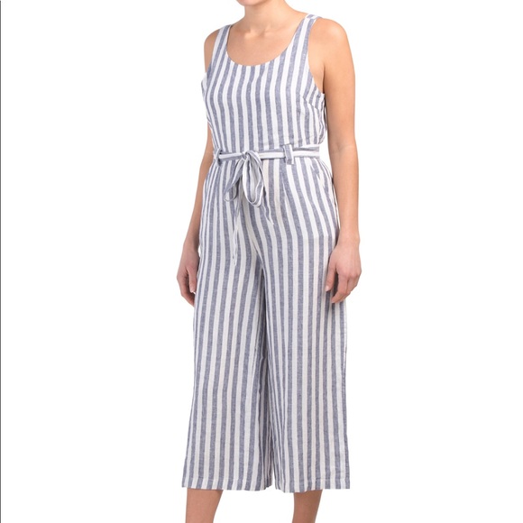 rachel zoe linen belted jumpsuit